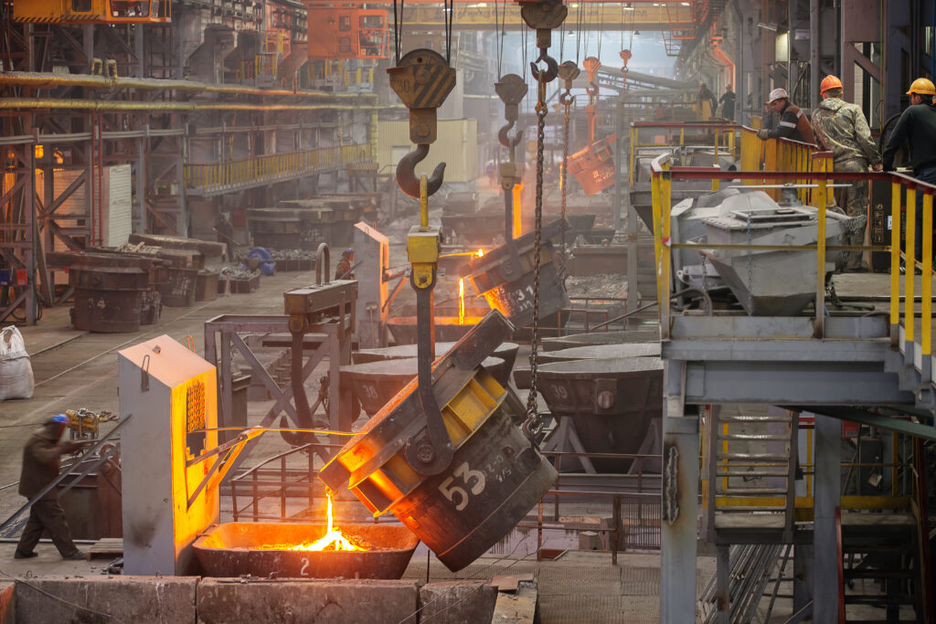 Hot,Steel,Pouring,In,Steel,Plant